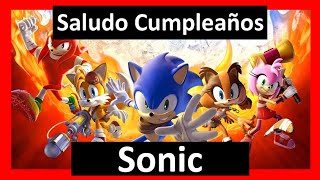 ► Crear SALUDO CUMPLEAÑOS SONIC con tu Foto  DIGITAL  WHATSAPP [upl. by Chaffin]