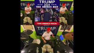 YMCA  Village People  Drum Cover Trump Train drums donaldjtrump trumptrain trumptrain2024 [upl. by Chaddie]