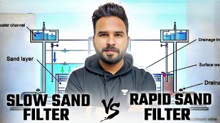 Slow Sand Filter vs Rapid Sand Filter  Environmental Engineering  by Abhishek Sir [upl. by Derfnam816]