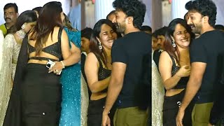 Anasuya Bharadwaj Tightly Hugged To Satyadev At Ashish Advitha Reception  Telugu Cinema Brother [upl. by Shugart]