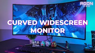 The Ultimate 800R Curved Gaming Monitor  AGON PRO AG456UCZD Review [upl. by Cochard]