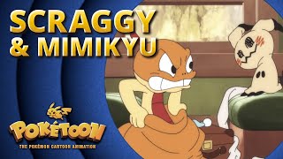 Scraggy and Mimikyu 💥  POKÉTOON Shorts [upl. by Zilber405]