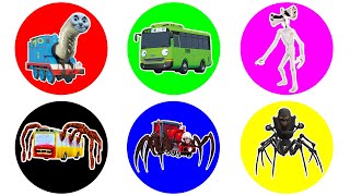 Spin Wheel Siren Head SCP Fused Train Lipan Bus Eater Skibidi Spider Bus Tayo Rogi Cho Cho Char [upl. by Attenauqa]