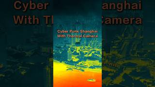 See the urban jungle of Shanghai at night with a thermal camera 🌃 citylife skyline nightlife dji [upl. by Shalne]