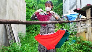 近所の奥さんが道端のゴミ山に捨てた大量の寝間着を拾って再利用  Reuse Your Neighbors Pajamas [upl. by Kabob]