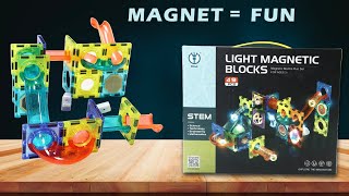 LIGHT MAGENATIC BLOCKS  Unboxing and Fun Peephole View Toys [upl. by Florette]