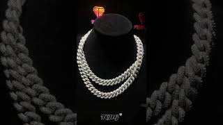 18K Gold Plated Bubble Chain Men 18mmice cubanchains jewelry [upl. by Stefa]