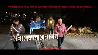 Montagdemo am 11112024 für Schwedter Menschen für Frieden Freiheit und Souveränität [upl. by Soelch528]