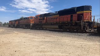 Railfanning in Hanford California 4 trains [upl. by Geithner]