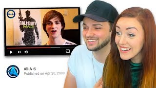 Ali  Clare REACT to their 1st VIDEOS 🙈 [upl. by Atinoj]