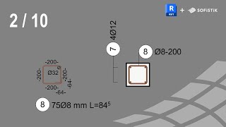 Revit  SOFiSTiK Reinforcement 210  Tagging  Detailing [upl. by Nnilsia]