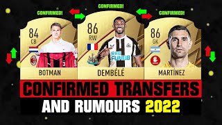 FIFA 22  NEW CONFIRMED TRANSFERS amp RUMOURS 🤪🔥 ft Dembele Botman Martinez etc [upl. by Akisey]