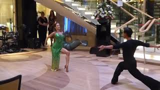 PampO Caribbean Cruise on Azura Ballroom Demo Dancing 26th Jan to 9th Feb 2019 [upl. by Dryden]