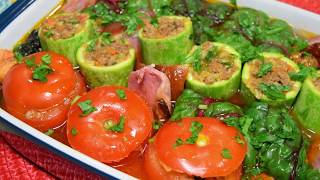 STARINSKI RECEPT ZA SARMICE OD BLITVEPUNJENE TIKVICE I PARADAJZSTUFFED SHARDZUCCHINI AND TOMATOES [upl. by Nylesaj911]