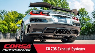 The CORSA Performance 2023 Chevrolet C8 Z06 CatBack Exhaust Collection Has Arrived [upl. by Boaten796]