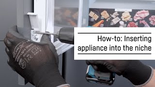 How to  Inserting into the niche refrigerators amp freezers with a fixed door  Liebherr [upl. by Atinuj]