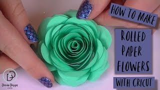 How to Make Rolled Paper Flowers with Cricut  Crazy Crafters Cruise 2019 Highlights [upl. by Vladamar136]