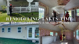 REMODELING TAKES LOTS OF PATIENCE AND TIME  DIY REMODELING OUR HOME amp A TINY HOME  OUR PLANS [upl. by Annovad64]