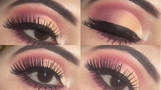 How to create simple pinkish eye makeup tutorial [upl. by Zanas940]