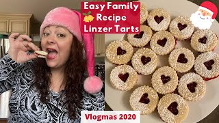 HOW TO MAKE EASY LINZER TARTS CHRISTMAS COOKIES A GREAT FAMILY TRADITION AND RECIPE  vlogmas2020 [upl. by Atarman]