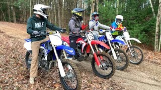 Honda CRF250R and CR125 VS Yamaha YZ250F and YZ125 mx race [upl. by Pedaias515]