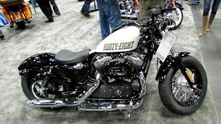 2014 HarleyDavidson Sportster XL1200X Forty Eight  Walkaround  2013 New York Motorcycle Show [upl. by Itnavart]