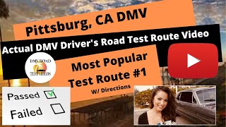 ACTUAL TEST ROUTE Pittsburg DMV Driving Training Course 1 Behind Wheel Drivers License Education [upl. by Krantz]