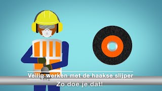 Toolboxvideo veilig werken met de haakse slijper [upl. by Mitchael]