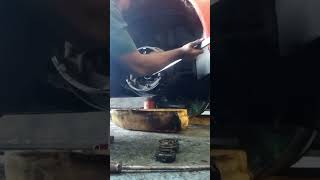 mechancial Toyota Coaster Bus Replace front bearings and resurface Discs youtubeshorts video [upl. by Fiora407]