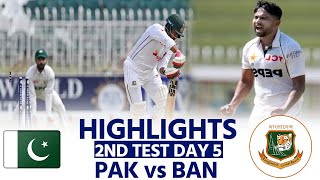 PAK vs BAN 2nd Test Day 5 Highlights Pakistan vs Bangladesh  Full Match Highlights  Babar Azam [upl. by Ileek309]