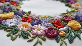 ribbon embroidered floral pattern [upl. by Ephraim511]