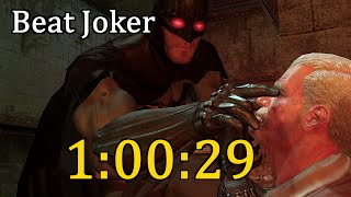 Batman Arkham Asylum Speedrun Beat Joker in 10029 obsolete [upl. by Ydnamron]