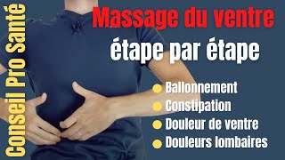 Auto MASSAGE du VENTRE  anti ballonnements anti constipation [upl. by Enala277]