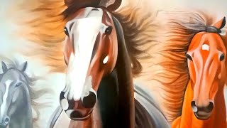 horse painting on canvas 🐴  horse painting tutorial [upl. by Nomyt]