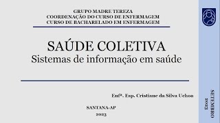 Sistema de informação em Saúde parte 1 [upl. by Ardnuas]