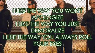 Adelitas Way  Criticize Lyrics [upl. by Ahsenrac]