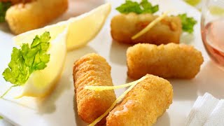 Recette  Croquettes de crevettes et persil frit [upl. by Ahsanat]