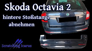 Skoda Octavia 2 Stoßstange hinten abbauen back bumper removal  Tutorial [upl. by Glad367]