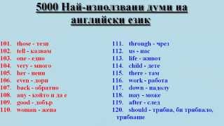 5000 Найизползвани думи на английски език 101  200 [upl. by Zorina873]