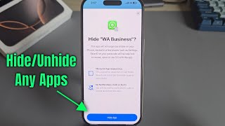 iPhone 16ProMax How to hide amp Unhide any apps [upl. by Evin]