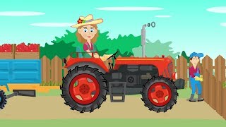 Tractor Vehicles for Kids  Animation  Watermelon Harvest  Bajka Traktor i Arbuzy historia [upl. by Ardnaik377]