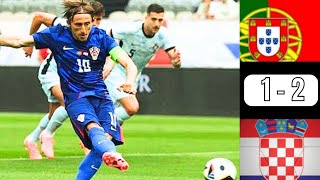 PORTUGAL VS CROATIA 12 HIGHLIGHTS  ALL GOALS INTERNATIONAL FRIENDLY EURO 2024 highlights euro [upl. by Enelegna]