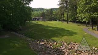 Massanutten Resort Mountain Greens Hole 11 Aerial View [upl. by Ardnuassak173]