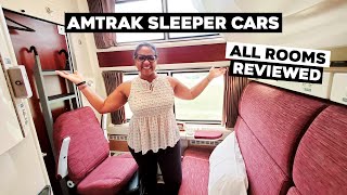 Amtrak Sleeper Car Room Guide  Tour A Roomette Bedroom Family Bedroom And Accessible [upl. by Eggleston]