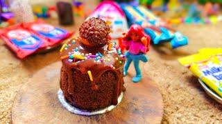 Miniature Cake  Miniature Kinder Joy Cake  miniature cooking [upl. by Kipp41]