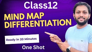 Differentiation  Class 12 Maths One Shot  Mind Map maths oneshot differentiation [upl. by Nannette]