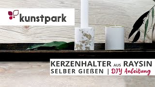 Kerzenhalter gießen mit Raysin Gießform  DIY Anleitung [upl. by Norrahs]