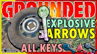 Grounded How To Unlock Explosive Arrows Sticky Key Guide  Plus All Treasure Chest Keys Tips [upl. by Langelo]