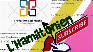 comment déterminer le taux de croissance de la consommation la méthode par lHamiltinien [upl. by Plantagenet]