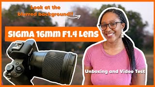 Sigma 16mm F14 Lens for the Canon M50 Mark II  Unboxing and Video Test in 2022 [upl. by Irallih446]